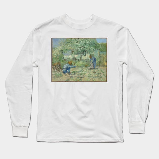 First Steps, after Millet Long Sleeve T-Shirt by VincentvanGogh